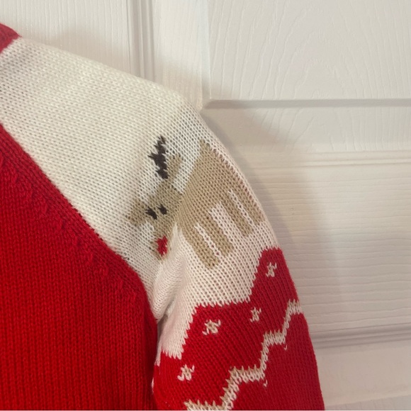 Infant Reindeer Print Christmas Sweater - Picture 3 of 5